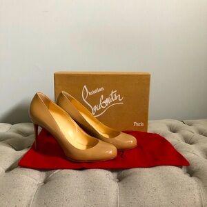 Christian Louboutin Fifi Pumps with 85mm Heels Calf Patent Leather w/new soles